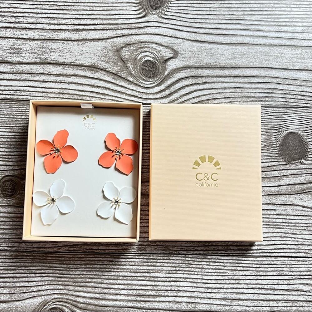 C&C  California Womens Fashion Statement Flower Earring Set